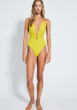 New - Paris Full Piece - Citron Texture One Piece