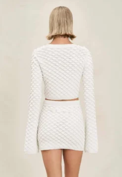 Sale - Vanessa Knit Mini Skirt - Ivory Coverups | Mini Skirts