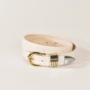 Hot - Hollyhock Mixed Metal Belt - Ivory/Silver/Gold Belts