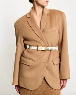 Hot - Hollyhock Mixed Metal Belt - Ivory/Silver/Gold Belts