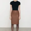 Discount - Cashmere Cotton Pointelle Cap Sleeve Crew - Black Crop Tops
