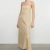 Fashion - Linen Bias Dress - Multiple Colors Midi | Midi Dresses
