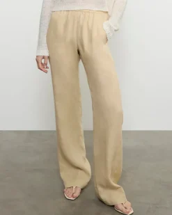 Outlet - Linen Everywhere Pant - Blonde Pants