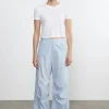 Hot - Poplin Resort Pant - Light Blue/White Stripe Pants