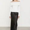 Best - Satin Bias Skirt - Black Long Skirts