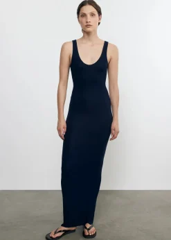 Best - Silk Knit Tank Midi Dress - Black Midi | Midi Dresses