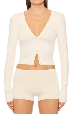 New - Cropped Cardigan - Cream Sweaters & Knits