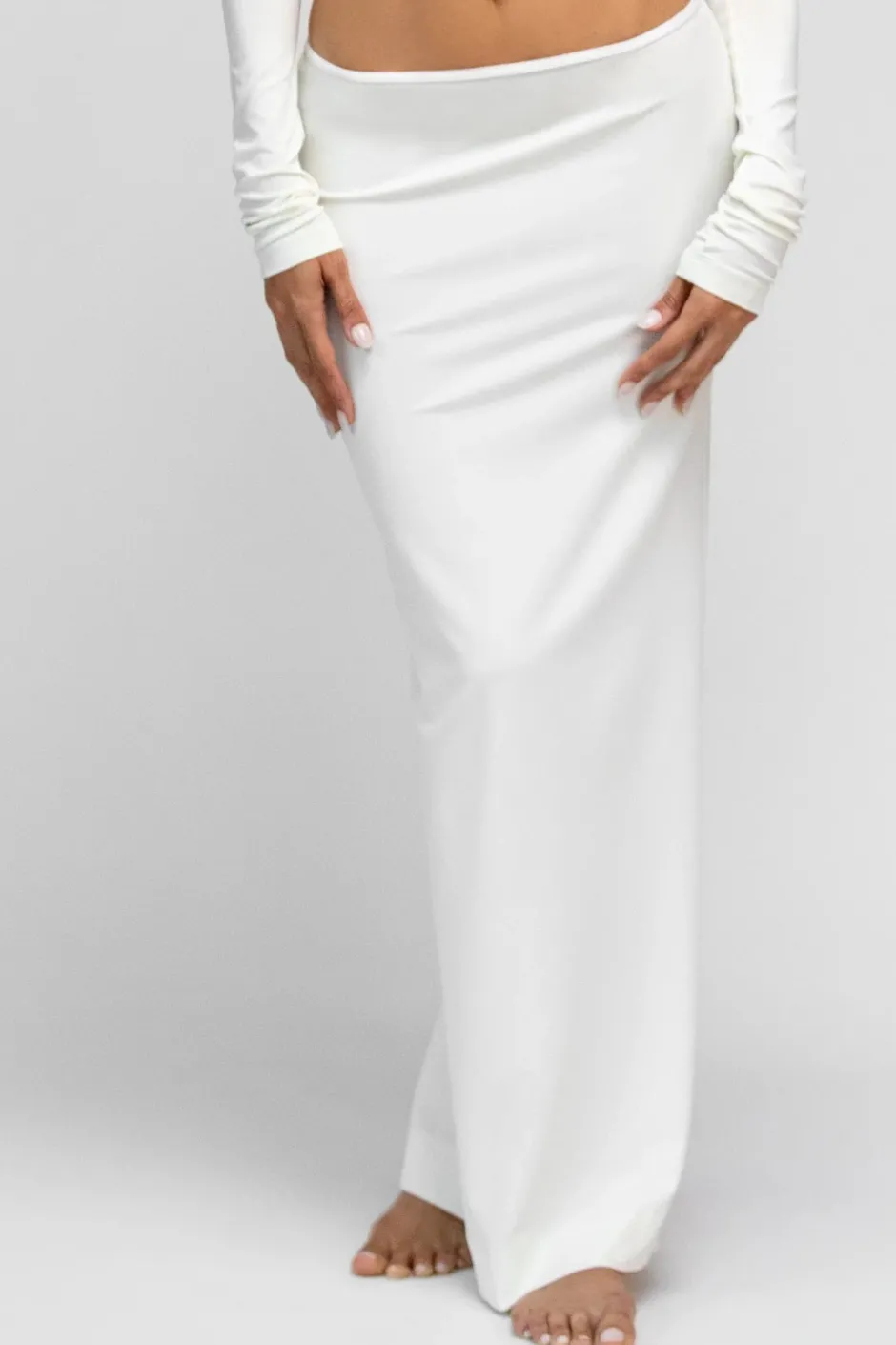 Clearance - Emma Skirt - Cream Long Skirts