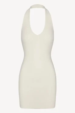 Clearance - Halter Mini Dress - Cream Dresses | Mini Dresses