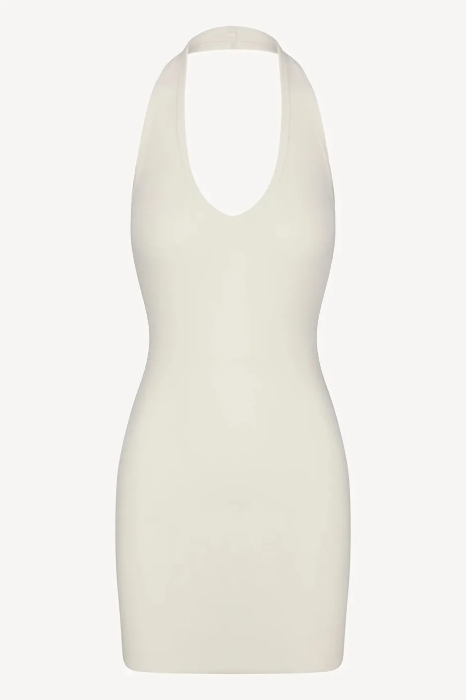 Clearance - Halter Mini Dress - Cream Dresses | Mini Dresses