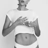 Best - Short Sleeve Baby Tee - Ivory Crop Tops