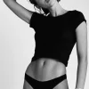 Online - Short Sleeve Baby Tee - Black Crop Tops