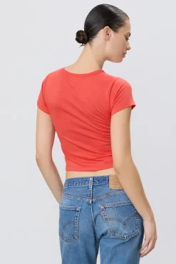 Sale - Short Sleeve Baby Tee - Poppy Crop Tops