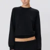Clearance - Shrunken Raglan Sweatshirt - Black Sweaters & Knits