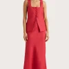 Online - Elise Skirt - Red Long Skirts