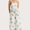 Hot - Vera Midi Dress - Cecile Floral/Pale Blue Midi | Midi Dresses