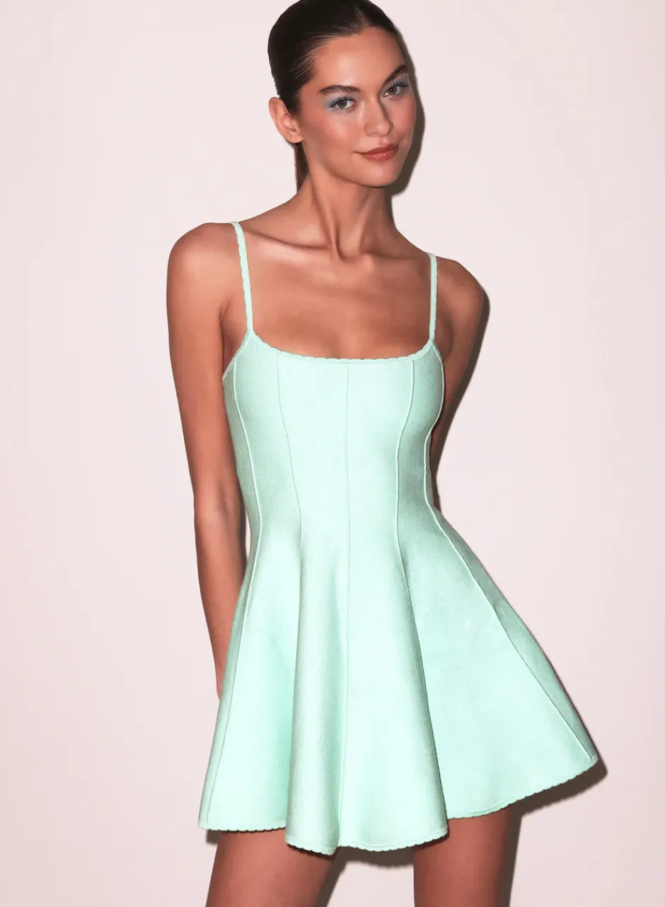 Online - Flared Corset Dress - Mint Flare | Mini Dresses