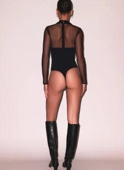 Hot - Tuxedo Bodysuit - Black Bodysuits