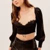 Outlet - Liz Crop Top - Black Crop Tops