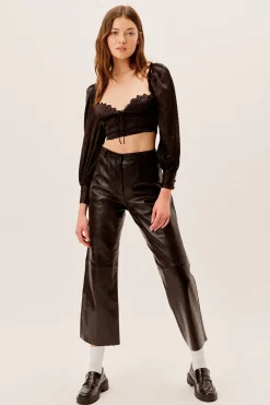 Outlet - Liz Crop Top - Black Crop Tops