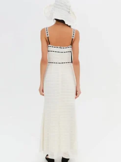 Clearance - Mayfair Crochet Maxi Dress - White Dresses | Long Dresses