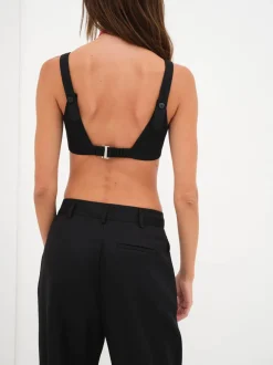 Clearance - Shannon Crop Top - Black Crop Tops