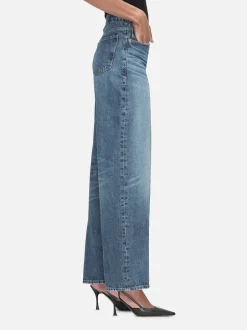 Outlet - Angled Zipper Long Barrel - Pearl District Straight | Denim