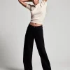 Fashion - Low Slung Barrel - Black Flare | Crop