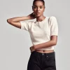 Outlet - Pointelle Puff Sleeve Sweater - Cream Puff Shoulders | Sweaters & Knits