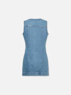 Hot - Sleeveless Trucker Pocket Dress - Delaware Dresses | Mini Dresses