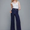 Online - The Seamed Wide Trouser - Rinse High-Rise | Denim
