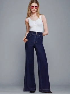 Online - The Seamed Wide Trouser - Rinse High-Rise | Denim