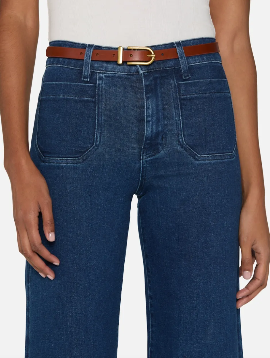 Online - The Seamed Wide Trouser - Rinse High-Rise | Denim