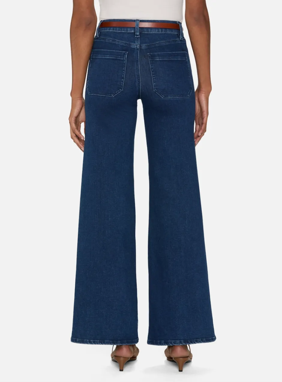 Online - The Seamed Wide Trouser - Rinse High-Rise | Denim