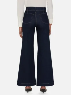 Online - The Seamed Wide Trouser - Rinse High-Rise | Denim