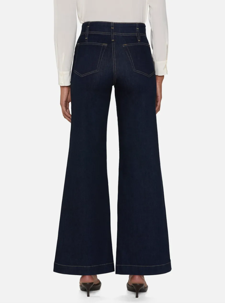 Online - The Seamed Wide Trouser - Rinse High-Rise | Denim