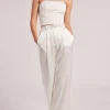 Sale - Alexia Satin Pants - White Pants