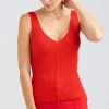 Hot - Andie Sweater Tank - Flame Sweaters & Knits
