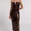 Discount - Blaine Sequin Dress - Brown Dresses