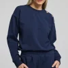 Hot - Cambria Sweatshirt - Navy Sweaters & Knits