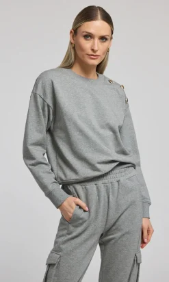Sale - Cambria Sweatshirt - Heather Grey Sweaters & Knits