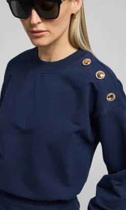 Hot - Cambria Sweatshirt - Navy Sweaters & Knits