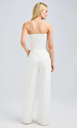 New - Camilo Crepe Jumpsuit - White Pants Jumpsuits | Pants