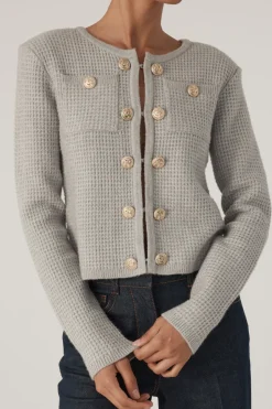 Discount - Cypress Knit Cardigan - Medium Heather Grey Sweaters & Knits