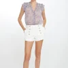 Discount - Eden Denim Shorts - White Denim | All Denim