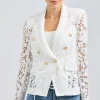 Online - Eliza Lace Blazer - White Blazers