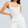 Online - Gigi Lace Bodysuit - White Bodysuits