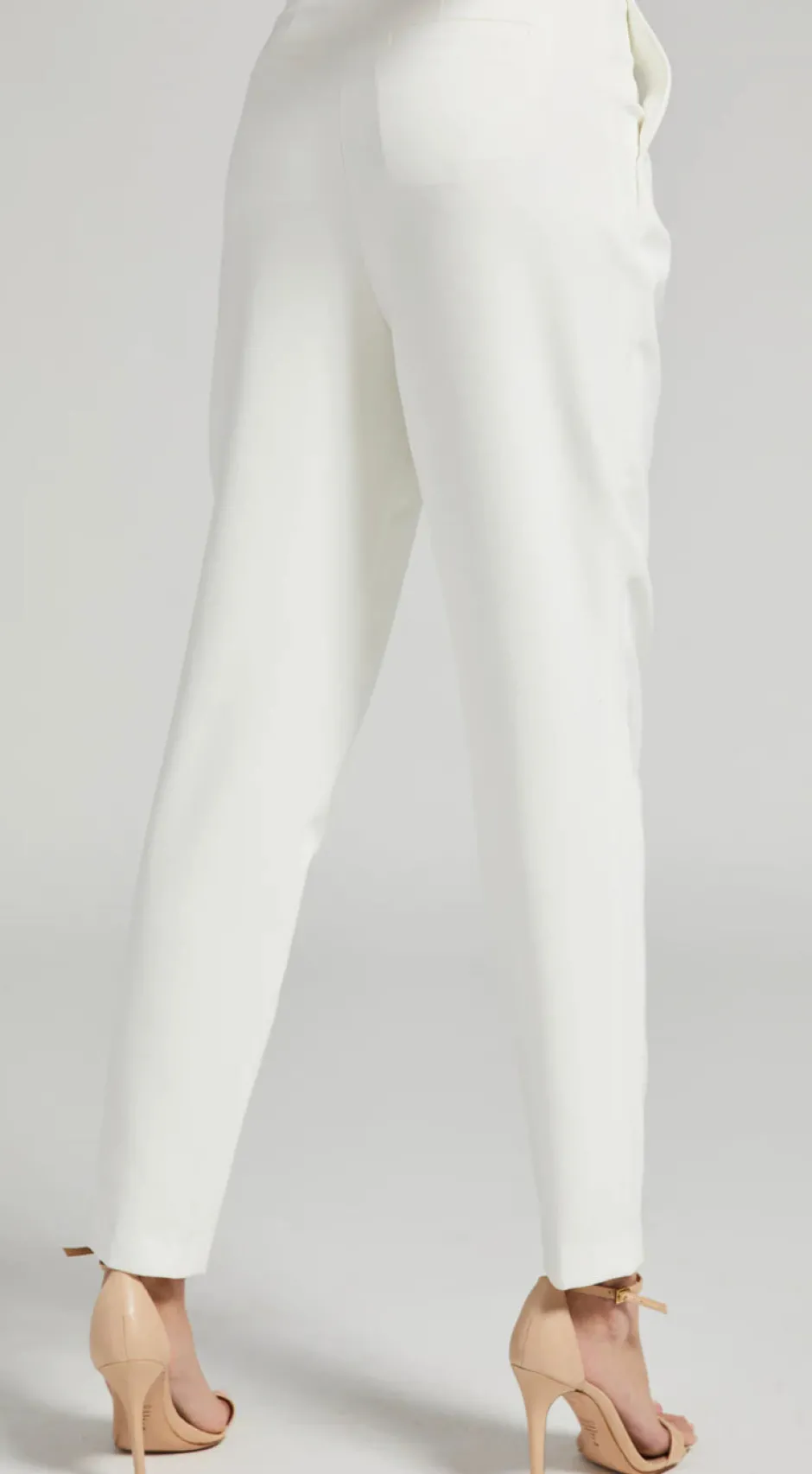 Hot - Jenise Crepe Pant - White Pants