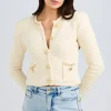 Outlet - Kelly Chain Cardigan - Cream Melange Sweaters & Knits
