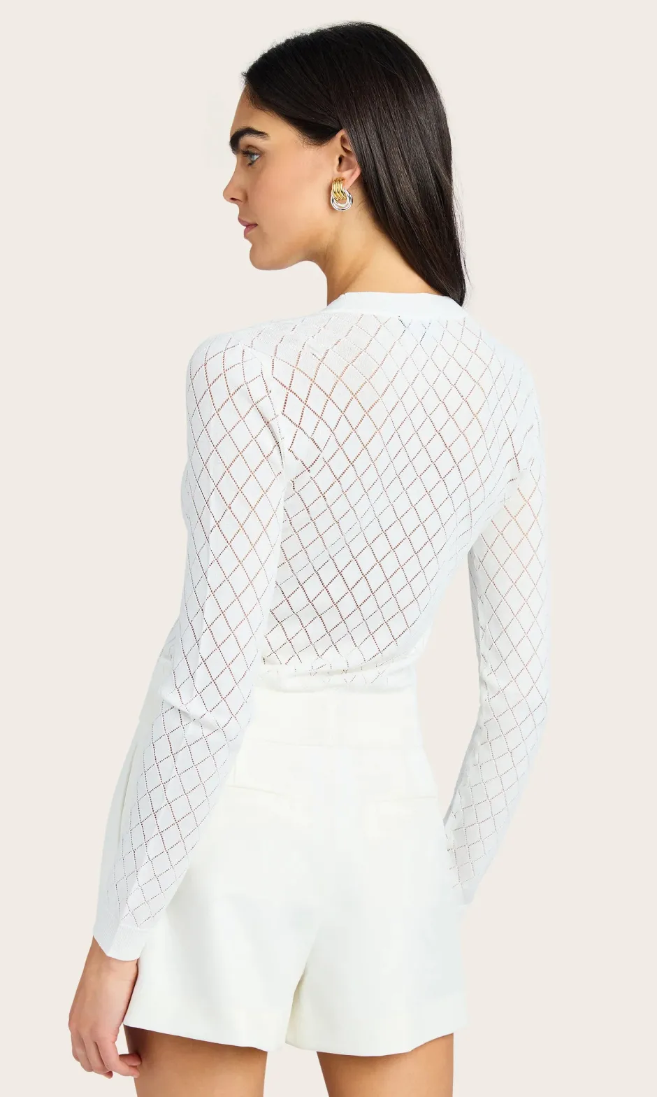 New - Leisha Cardigan - White Sweaters & Knits